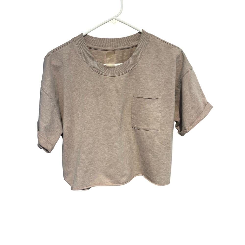 Harmony Balance Cropped shirt sleeve sweatshirt top size Large